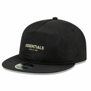 Fear Of God Essentials New Era 9Fifty Retro Crown Adjustable Strap Cap Hat Black